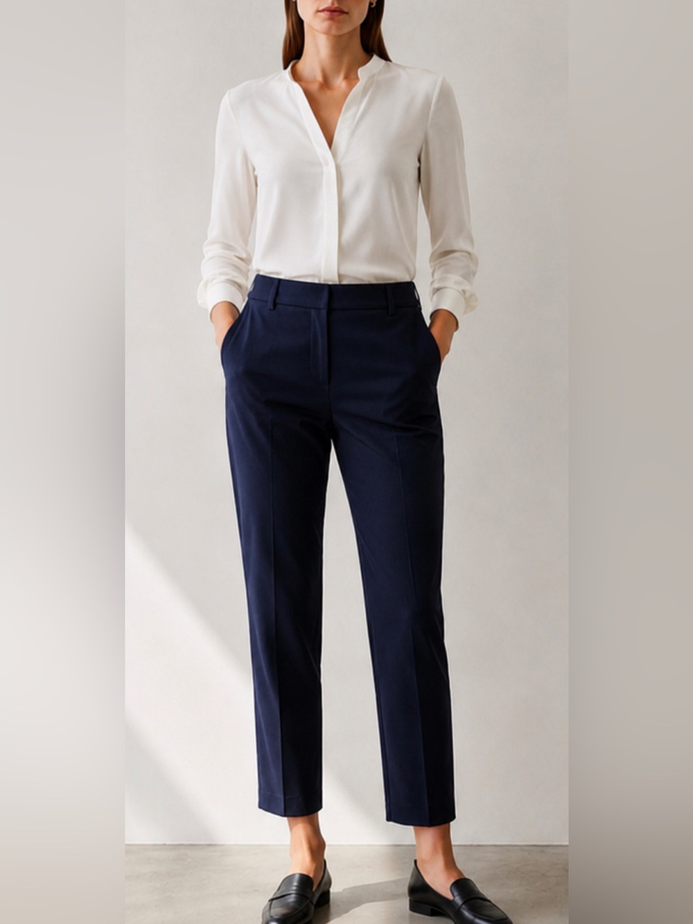 Theory Testra 2B Edition Wool Stretch Dress Pants Black 8